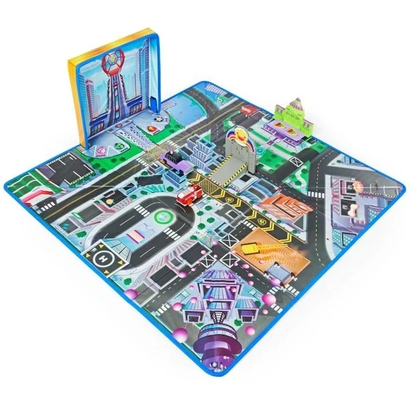 Paw Patrol, True Metal Adventure Bay Kurtarma Yolu Oyuncak Oyun Seti Amazon Exclusive: Play Mat Set