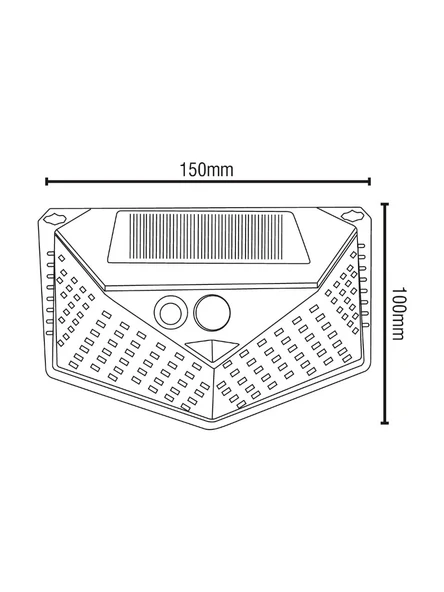 Orpemo Maxled MX 9002 40W Sensörlü Solar LED Aplik 6500K Beyaz Işık - Resim 2