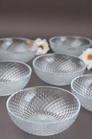 Tabak Evi Aden Cam Kase 13cm Sade 6 lı 2118 - 3