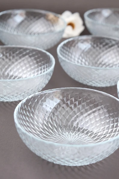 Tabak Evi Aden Cam Kase 13cm Sade 6 lı 2118 - 4