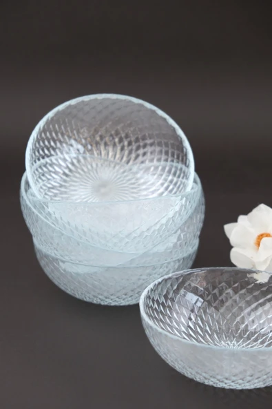 Tabak Evi Aden Cam Kase 13cm Sade 6 lı 2118