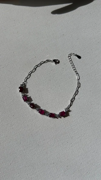 925 ayar gümüş Yakut bileklik