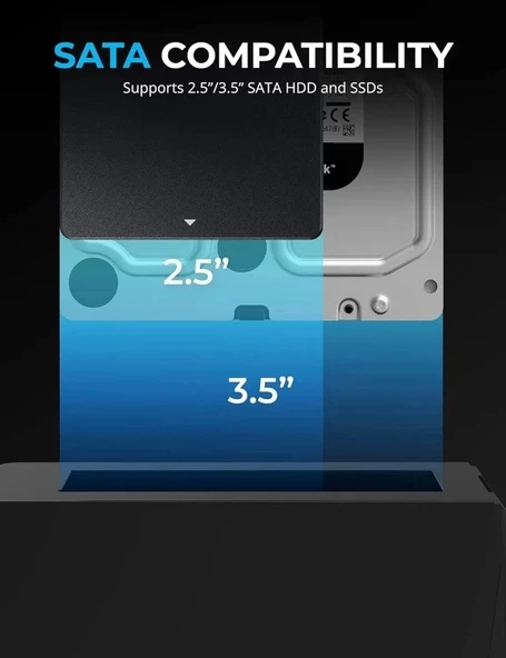 SABRENT USB Type C SATA Çoklu Yuvalı Sabit Disk Bağlantı İstasyonu - 5