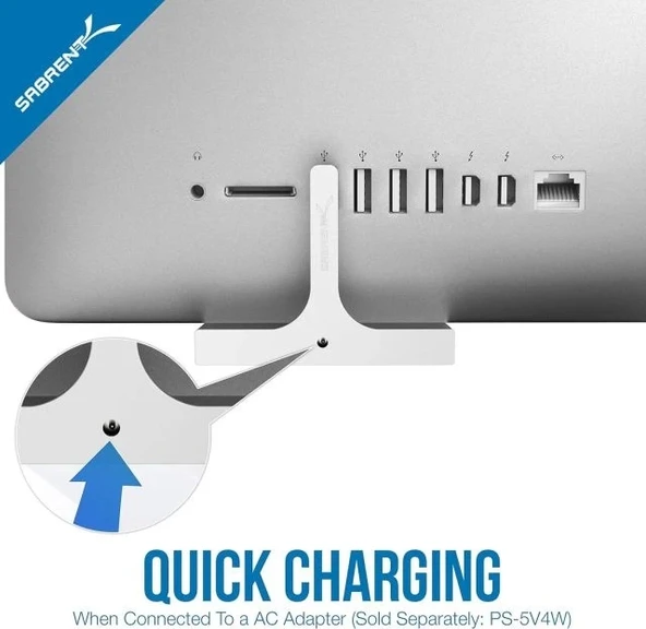 SABRENT İnce Tek Gövdeli 4 Bağlantı Noktalı USB 3.0 Hub (HB-IMCU) - 7