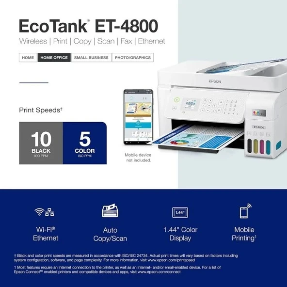Epson EcoTank ET-4800 Supertank Yazıcı White