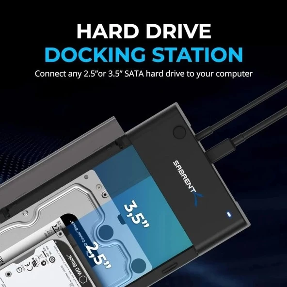 SABRENT USB 3.0 - SATA Harici Sabit Sürücü Lay-Flat Bağlantı İstasyonu - 2