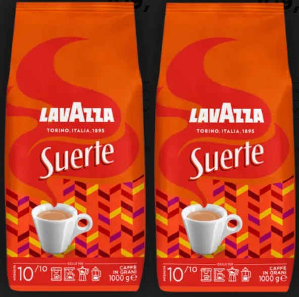 Lavazza Suerte Çekirdek Kahve 1 kg x 2