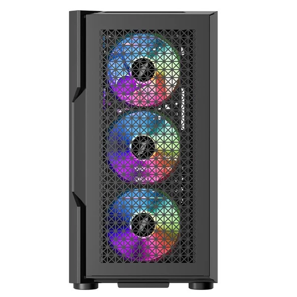 1ST PLAYER TRILOBITE T7 SİYAH 650W 80+ ARGB 4X12CM FAN TEMPERLİ CAM MESH USB 3.0 ATX KASA - 2