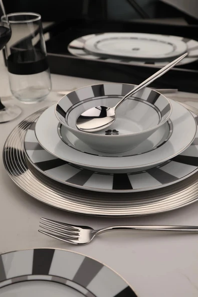 Kütahya Porselen Leonberg Yemek Takımı 27 Parça 6 Kişilik LB27YT43012688 - 2