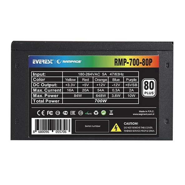 RAMPAGE RMP-700-80P 12 CM 80 PLUS POWER 700W - 2