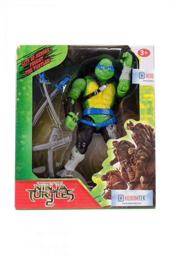 Ninja Kaplumbağalar 2 Leonardo Oyuncak Gerçek Doku Ful Eklem mavi bant - Resim 3