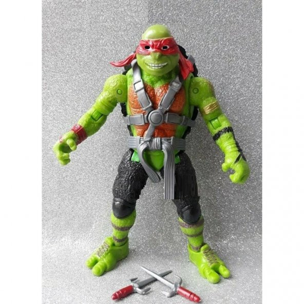 NİNJA KAPLUMBAĞA RAPHAEL HERO KIRILMAZ OYUNCAK FİGÜR 2 KILIÇ KıRMıZı