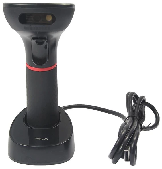 SUNLUX XL-9610 2D KAREKOD KABLOSUZ USB BARKOD OKUYUCU + CRADLE - 2
