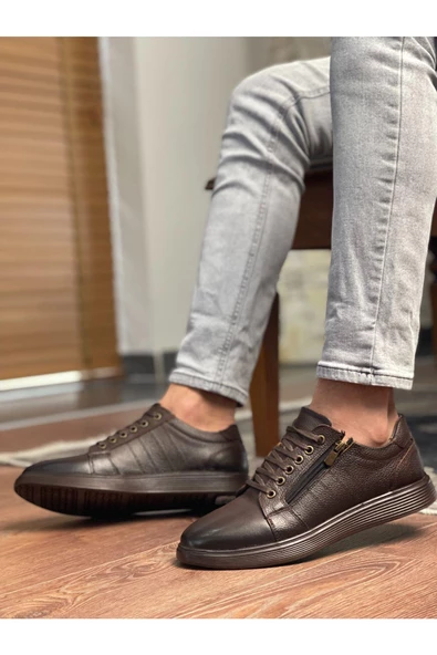 Muggo Pedri Garantili Erkek Günlük Klasik Hakiki Deri Casual Rahat Ortopedik Kışlık Ayakkabı - 11