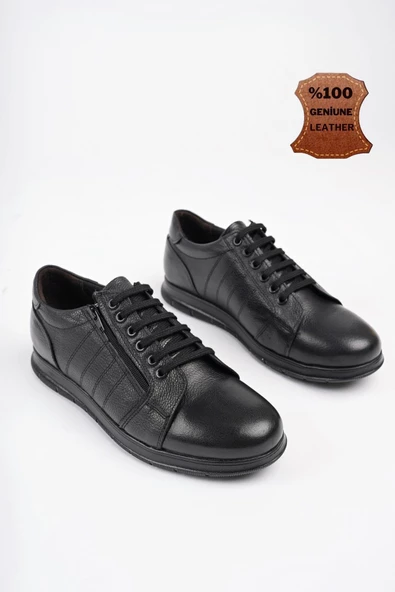 Muggo Pedri Garantili Erkek Günlük Klasik Hakiki Deri Casual Rahat Ortopedik Kışlık Ayakkabı - 2