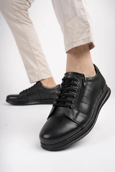 Muggo Pedri Garantili Erkek Günlük Klasik Hakiki Deri Casual Rahat Ortopedik Kışlık Ayakkabı - 7