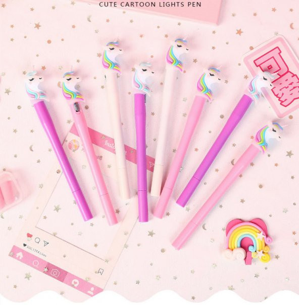 Işıklı Unicorn Jel Mürekkep Kalem - 3