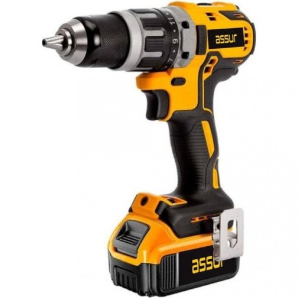 Assur Pro 36W 5AH Asr-Z Metal Şanzıman Çift Akülü Şarjlı Matkap Profesyonel - Resim 1