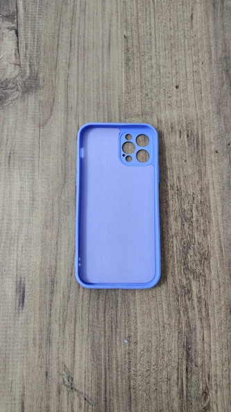 İPHONE 12 PRO KILIF İÇİ KUMAŞ KAPLAMALI TATLI MOR - 2