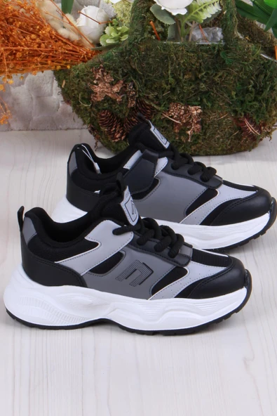 Fort Cool Birian Rahat Hafif Çırtlı Bağcıklı Çocuk Ayakkabı - 2