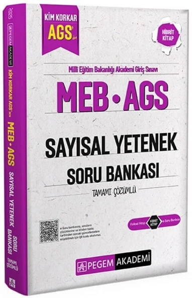 MEB AGS Kim Korkar Sayısal Yetenek Soru Bankası Tamamı Çözümlü Pegem Akademi