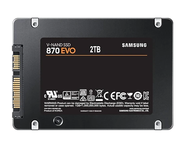 Samsung 870 Evo 2TB 2.5" SATA SSD (560-530MB/s) - 2
