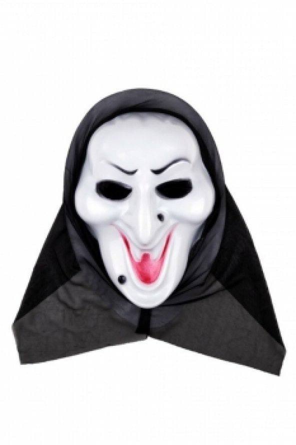 CADILAR BAYRAMI HALLOWEEN BEYAZ EKONOMİK CADI MASKE