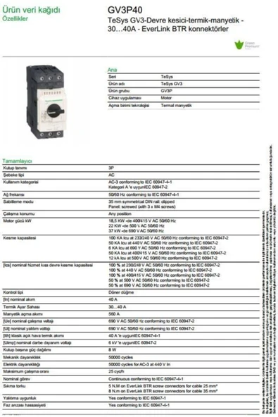 GV3 P40 30-40A TM.Ş.(SCHNEİDER) - 4