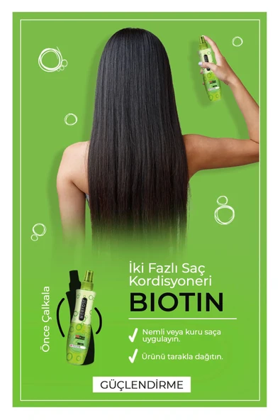 Biotin Çift Fazlı Saç Kondisyoner Fön Suyu 240 ML - mrfs - Resim 2