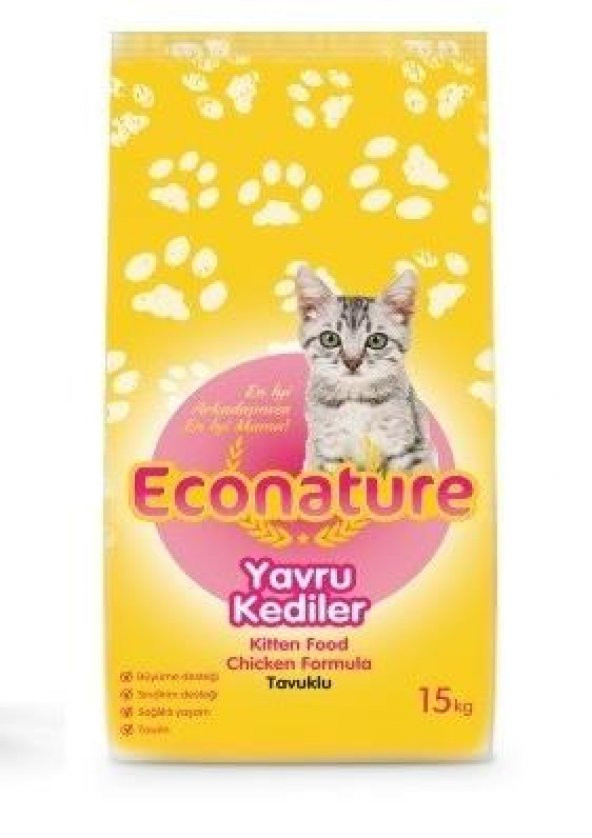 Econature Tavuklu Yavru Kedi Maması 15 Kg - 2