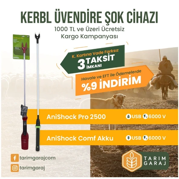 Kerbl Üvendire Şok Cihazı-AniShock Pro 2500 Sarjlı - Resim 3