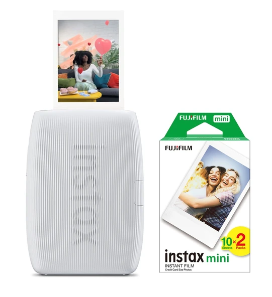 Fujifilm Instax mini Link 3 Beyaz Akıllı Telefon Yazıcısı ve 20'li Mini Film
