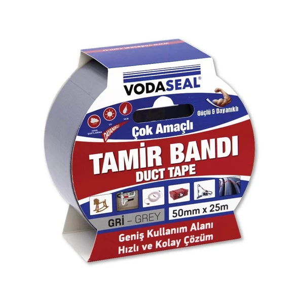 Vodaseal Duct Tape Çok Amaçlı Tamir Bandı 50mmx25mt  Gri