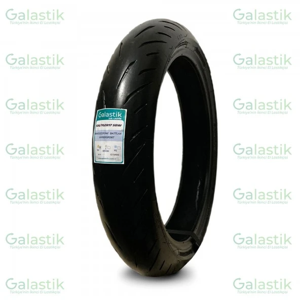 Bridgestone 120/70ZR17 58W Battx Hypersport İkinci el motosiklet lastiği