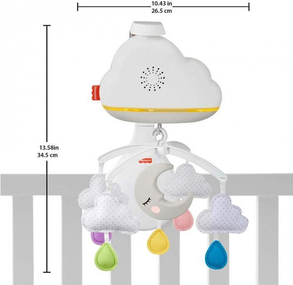 Fisher Price Mutlu Bulutlar Dönence Uyku Arkadaşı GRP99 - 8