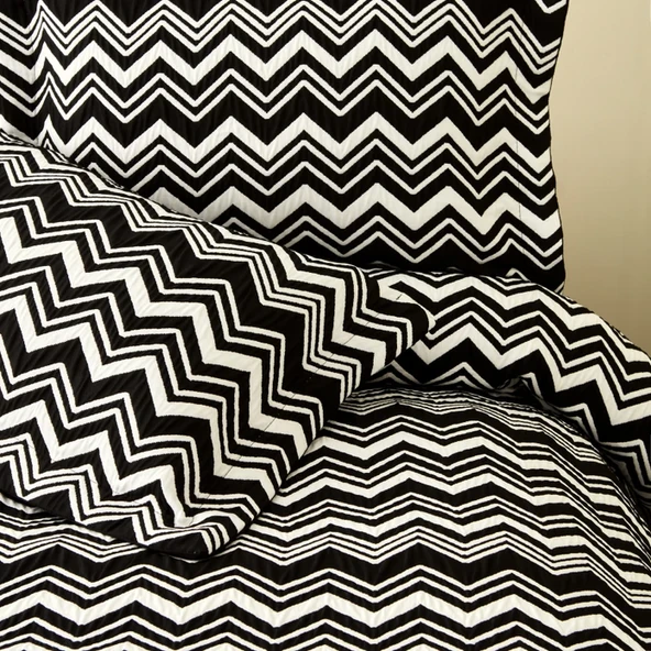 Karaca Home Wave Yatak Örtüsü Çift Kişilik Black - 3