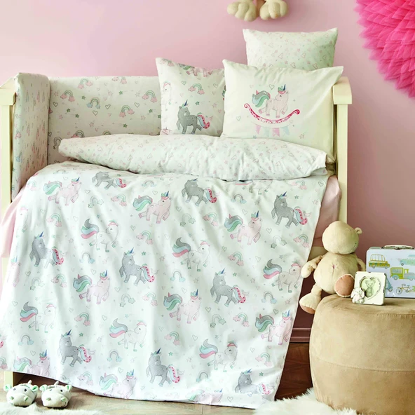 Karaca Home Digna Pembe Cotton Bebek Uyku Seti