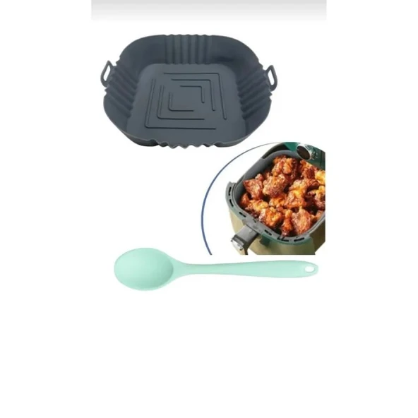 2Li set airfrey kare pişirme kabı silikon kaşık ürün görseli