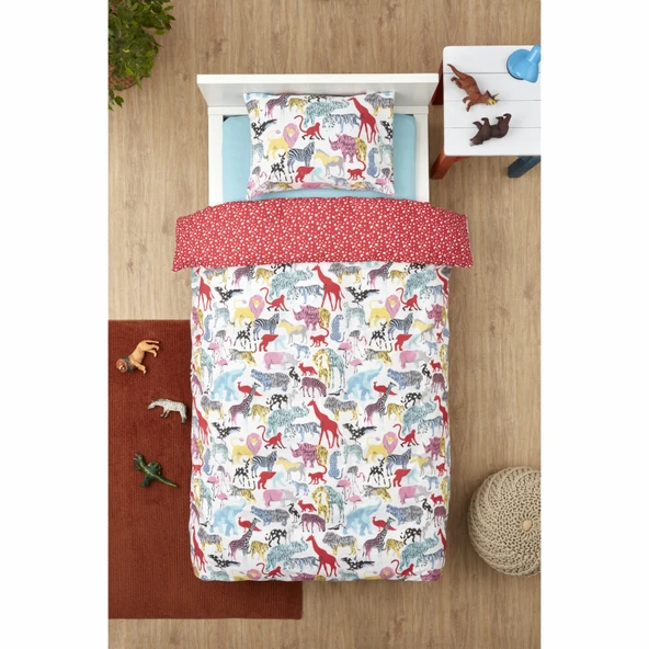 Karaca Home Animal %100 Pamuk Tek Kişilik Fitted Nevresim Takımı