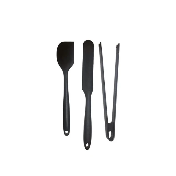 3'lü Silikon Spatula - Pasta Spatulası - Maşa Silikon Spatula ürün görseli