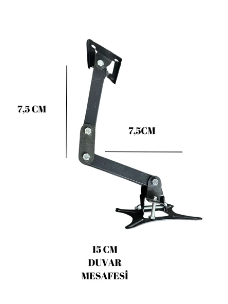 TECHCG Monütör Monitör 24'' Inch Inç 60 Ekran Tv Televizyon HAREKETLİ Duvar Askı Aparatı At22 - Resim 2