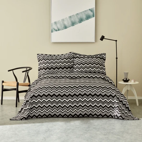 Karaca Home Wave Yatak Örtüsü Çift Kişilik Black