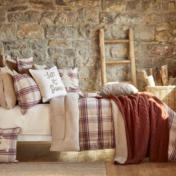 Karaca Home Woodland Bej Çift Kişilik Cozy Comfort Set