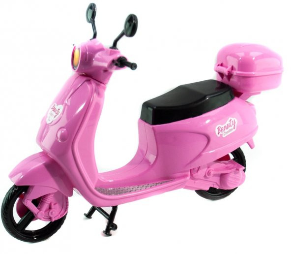 Oyuncak Kız Bebek Pembe Scooter Motosikletli Sonsuz Hareket Özellikli Bebek - 3