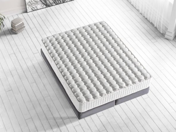 Niron London Yatak 90x190 cm Tek Kişilik Paket Yaylı Alev Geciktiricili Kral Dairesi Yatağı - 3
