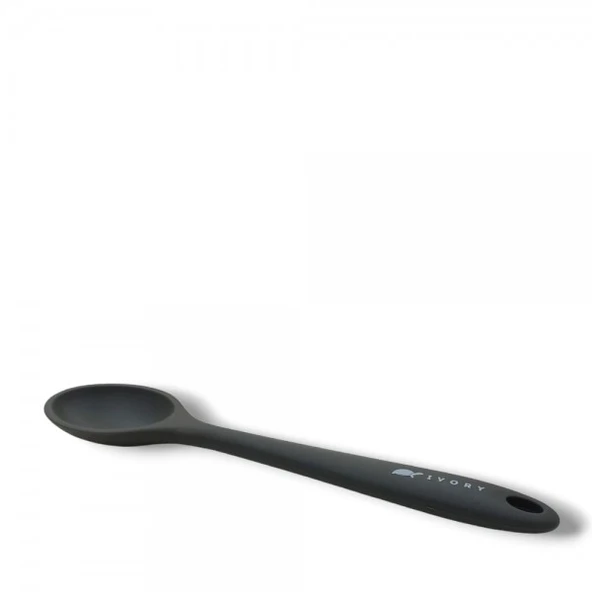 İvory silikon yemek kaşığı GRİ (27,5 cm) 1 ADET ürün görseli