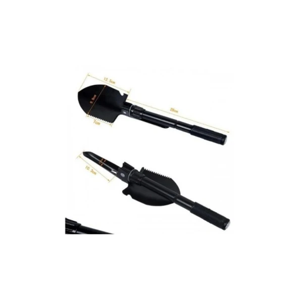 Pusulalı - Katlanır Portatif Kazma Kürek Seti - Çok Fonksiyonlu katlanirkürek ürün görseli