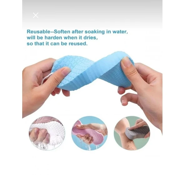 Banyo Vücut Duş Süngeri Sihirli Vücut Ölü Deri Sökücü Vücut Masaj ürün görseli