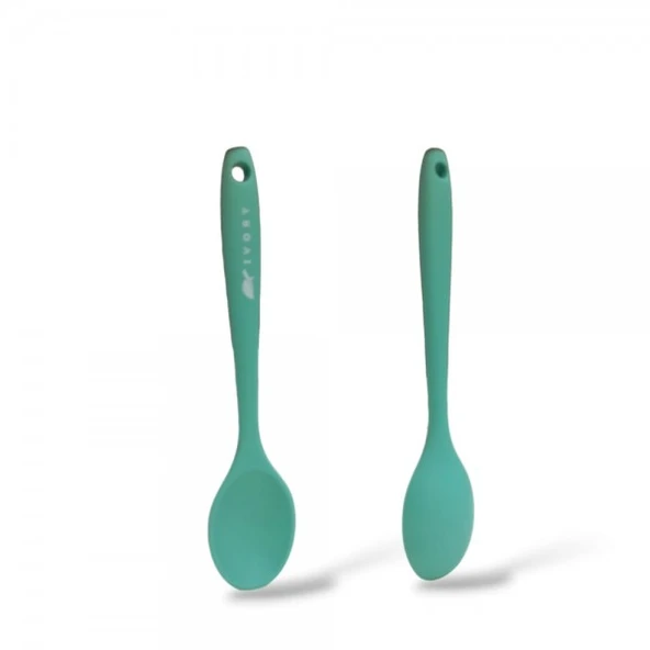 İvory silikon tatlı yemek kaşığı TURKUAZ (20cm) ürün görseli