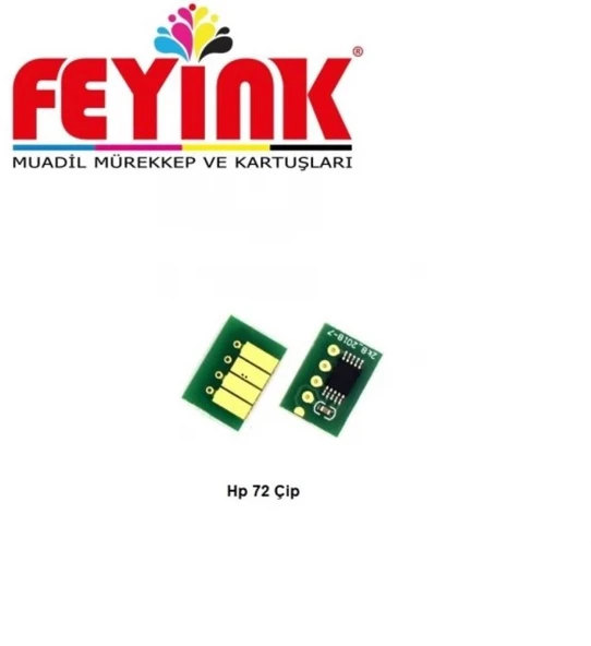 Feyink Hp 72 Magenta (M) Çip Resetleyicili